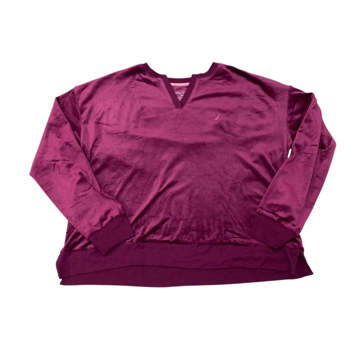 Nautica Women's 2 Piece Fleece Pyjama Set - Fuschia SIZE - Large