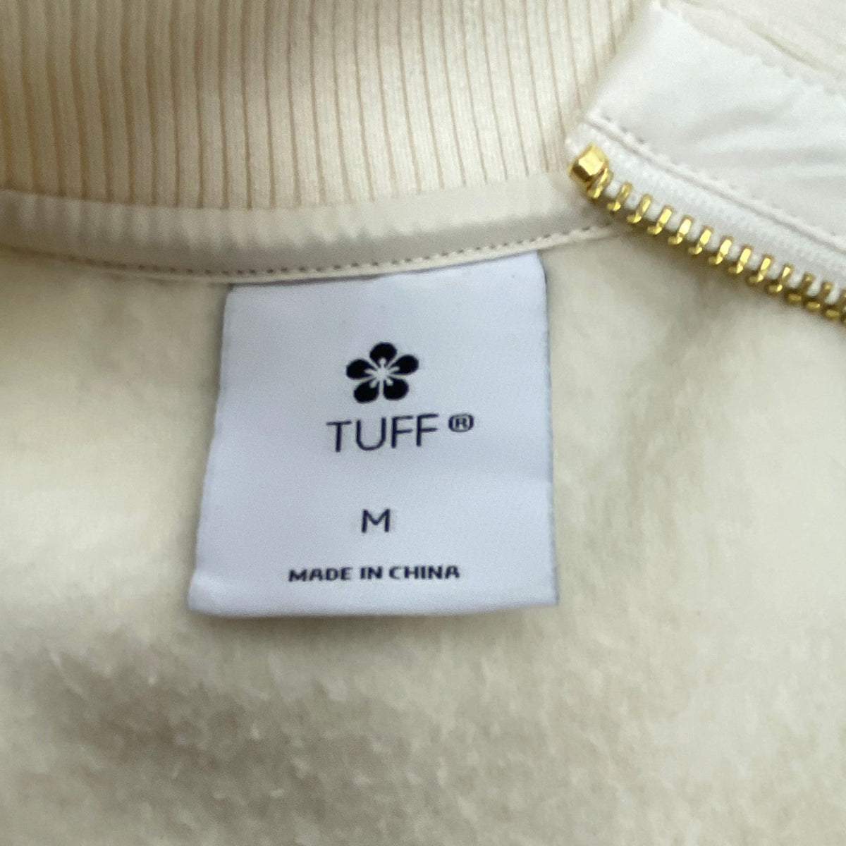 Tuff Women's Quarter Zip Fleece Crewneck Sweatshirt SIZE - Medium