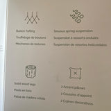 Aiden & Ivy 2 Piece L-Shaped Fabric Sectional Loungesuite