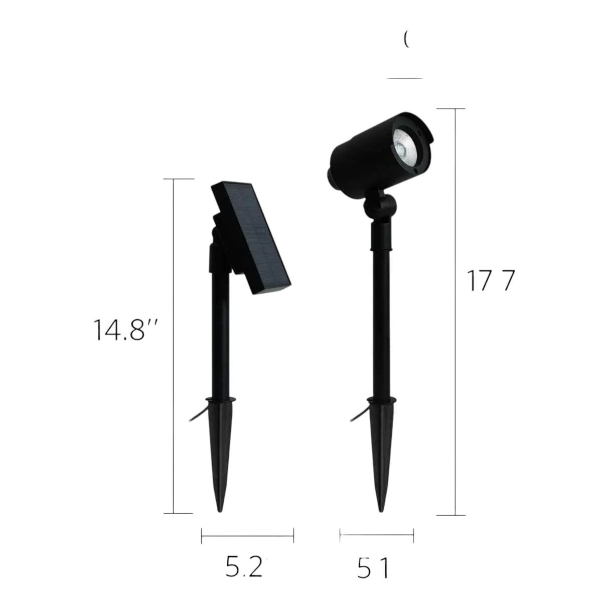 Tommy Bahama Smart Focus Solar Spot Light with Remote Solar Panel - 2 pack