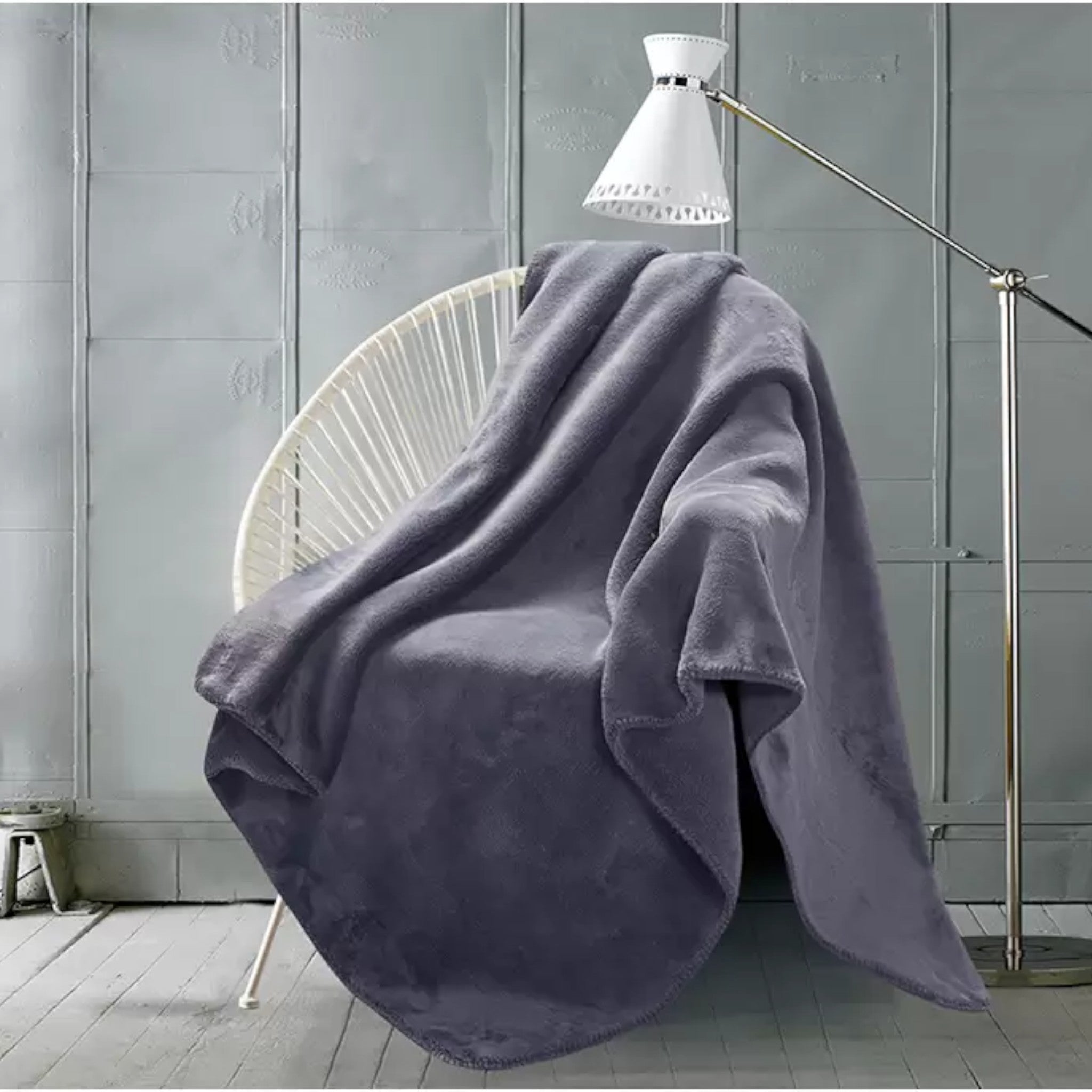 Amari Luxury Velvet Throw 152cm x 177cm Blue