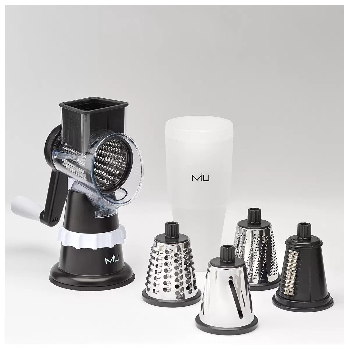 MIU Rotary Food Grater With 5 Replaceable Drums