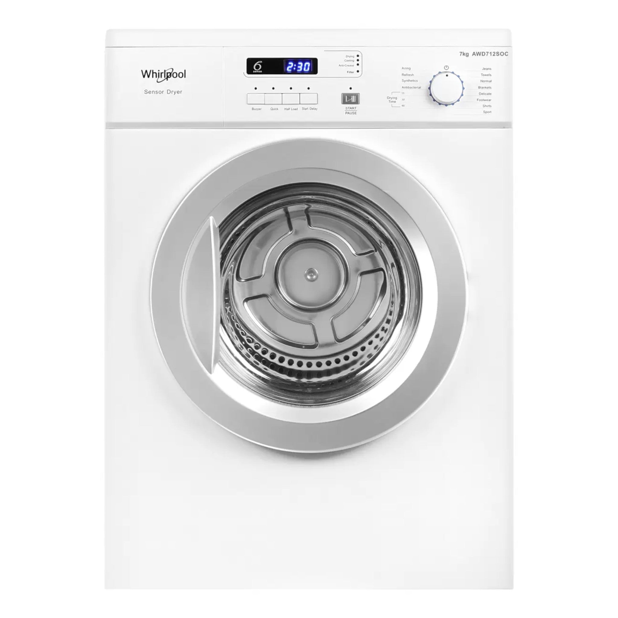 WhirlPool Air Vented Dryer 7kg AWD712SOC