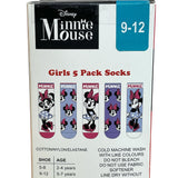 Disney Minnie Mouse 5x Girl's Socks