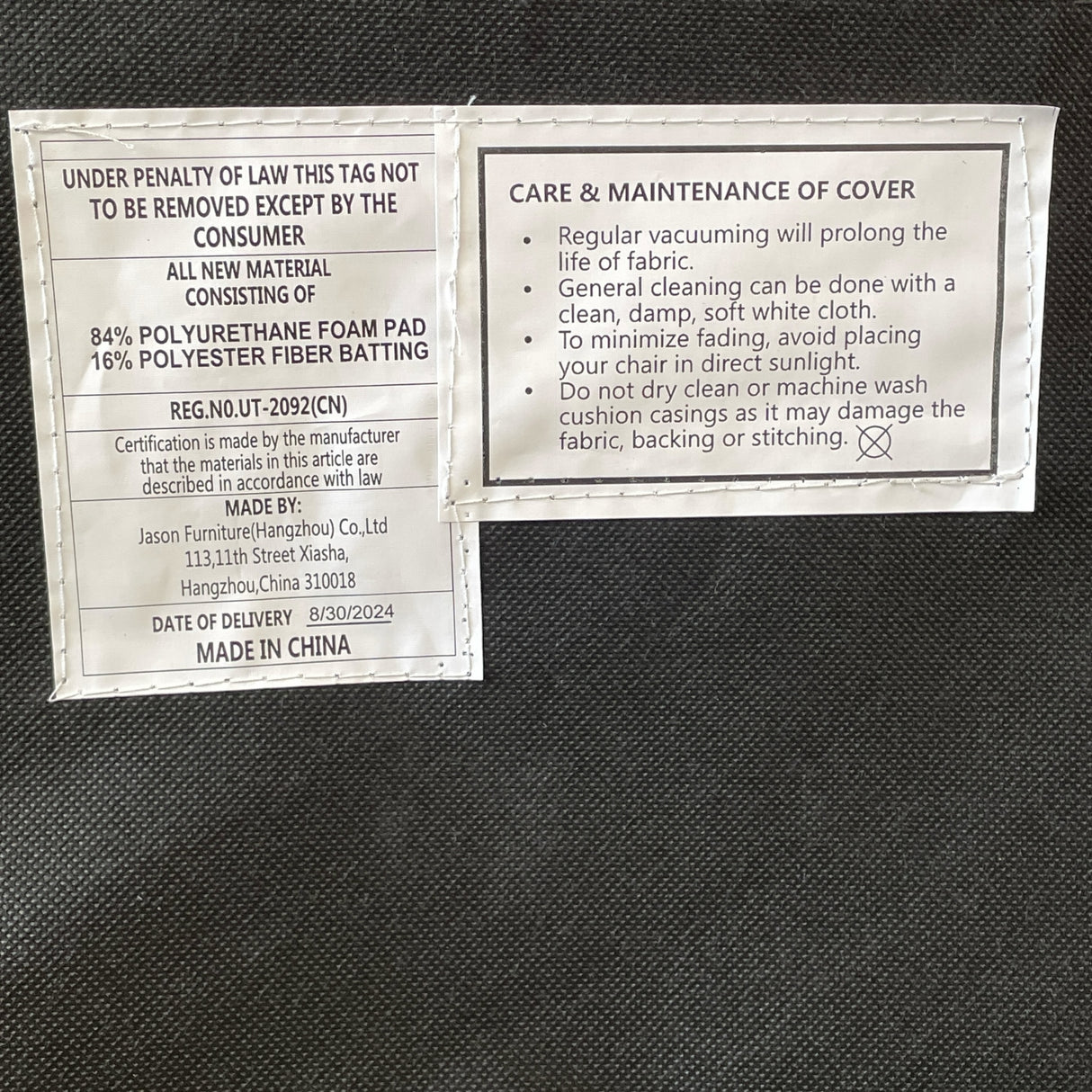 Aiden & Ivy 2 Piece L-Shaped Fabric Sectional Loungesuite