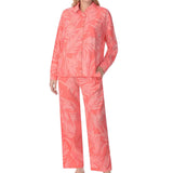 DKNY Women's 2 Piece Lightweight Woven Pyjama Set - Coral Floral SIZE - Small
