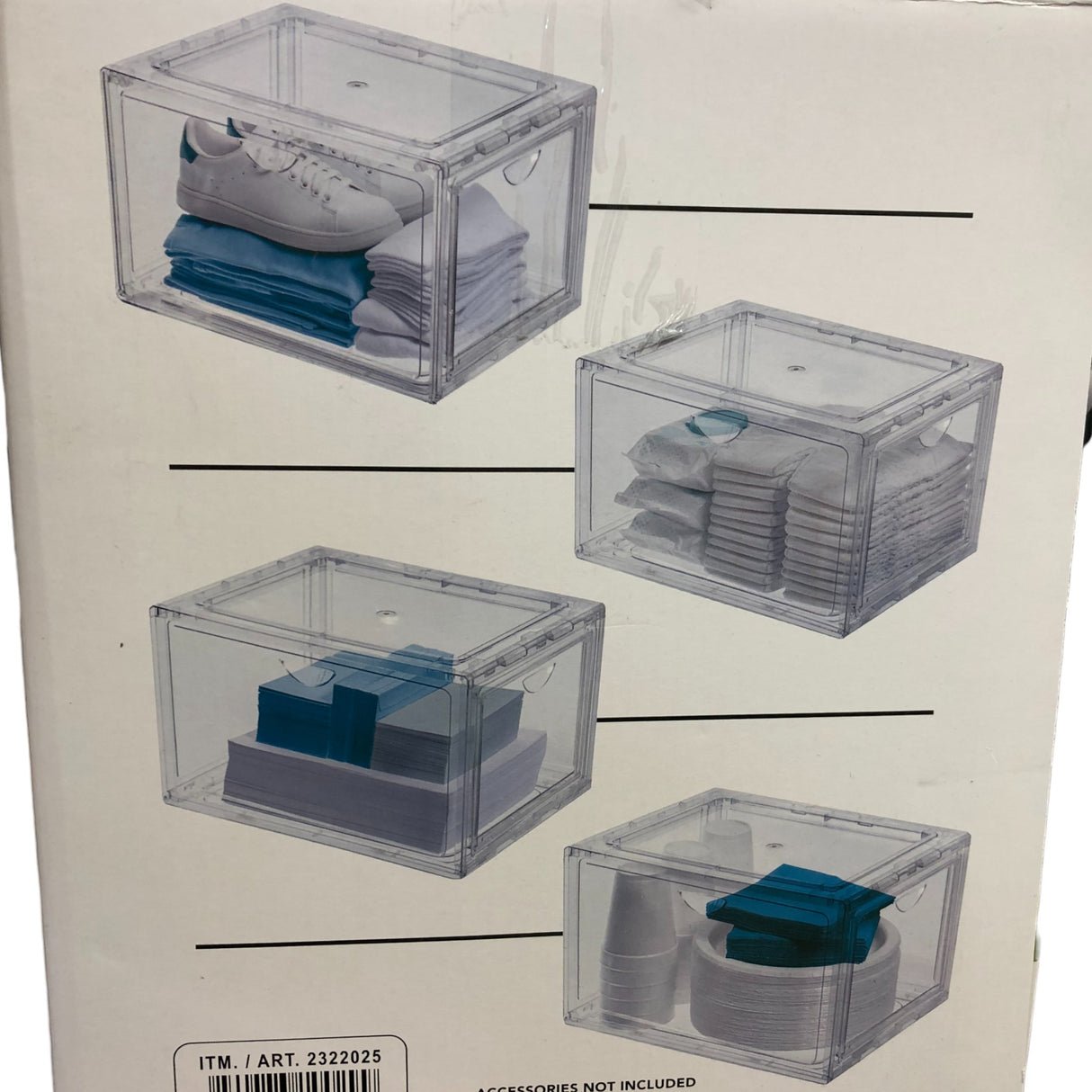 2x Stackable Shoe Boxes