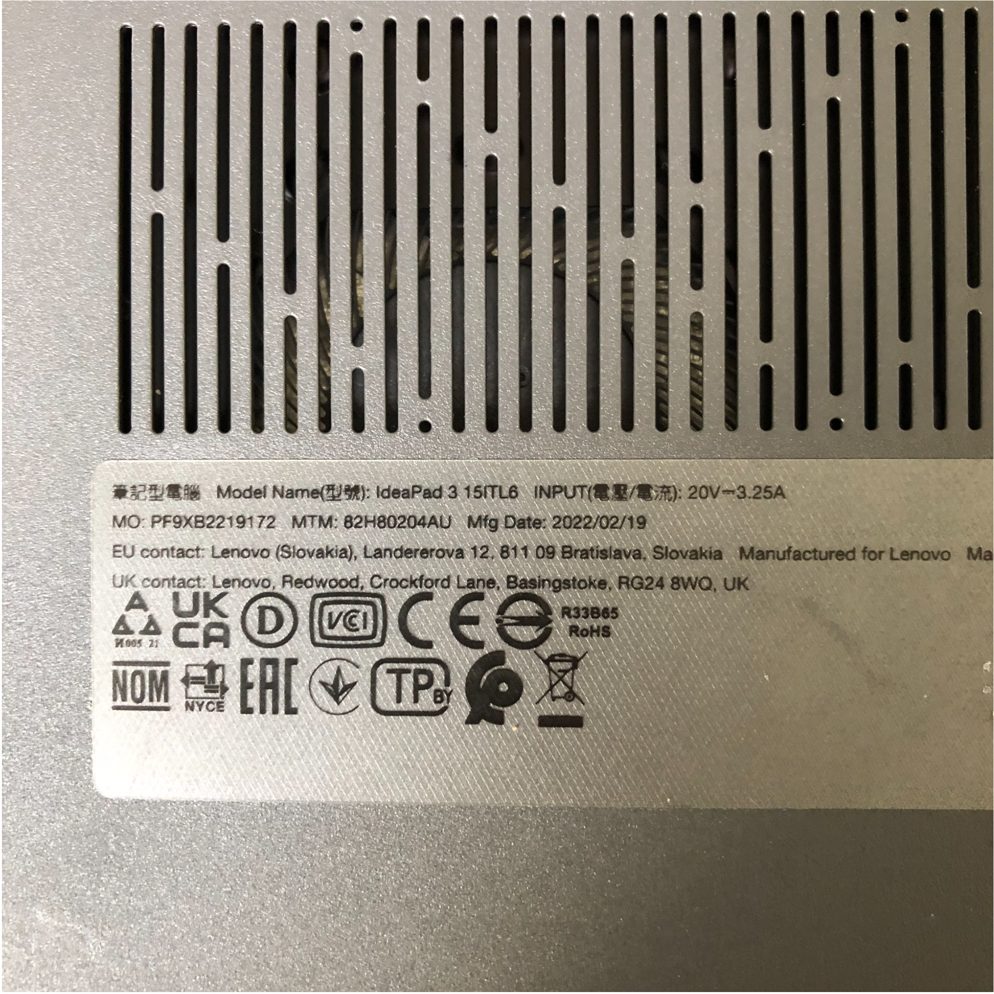 Lenovo IdeaPad 3 15ITL6