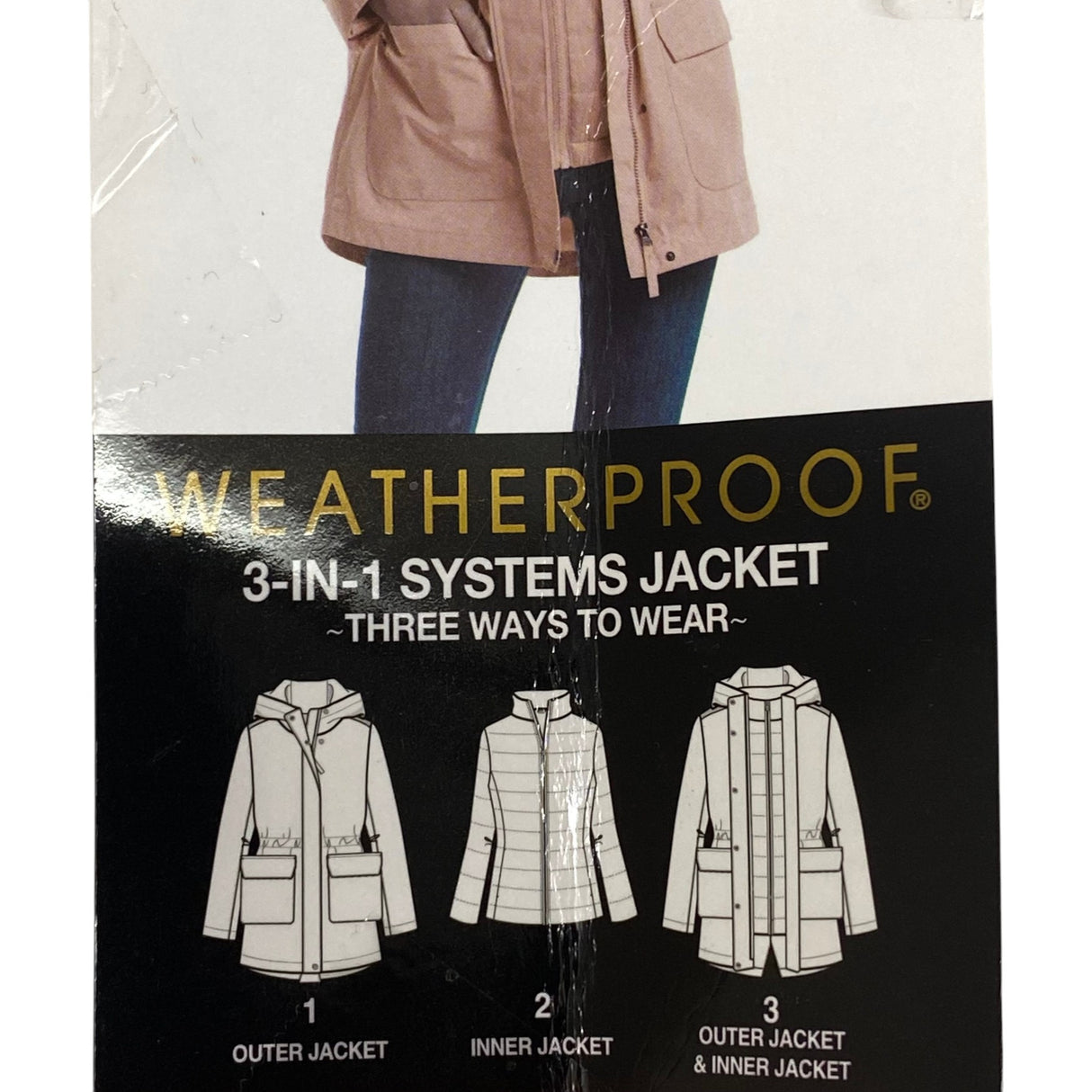 Weatherproof Women's 3 in 1 Water Resistant Jacket - Pink SIZE - XXL