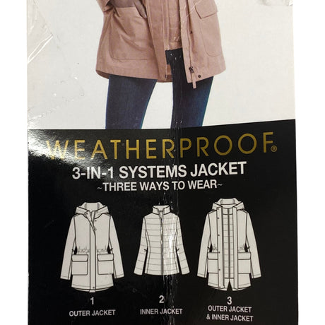 Weatherproof Women's 3 in 1 Water Resistant Jacket - Pink SIZE - XXL