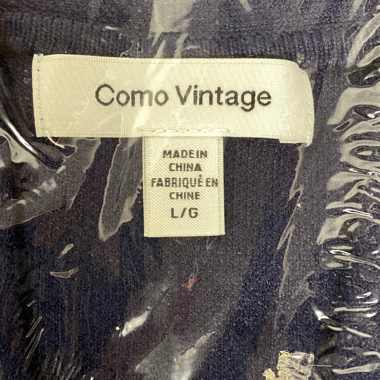 Como Vintage Women's Vintage Cardigan with Belt - Navy Blue