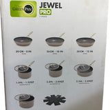 Greenpan Jewel 7 Piece Ceramic Cookware Set with 4 Lids