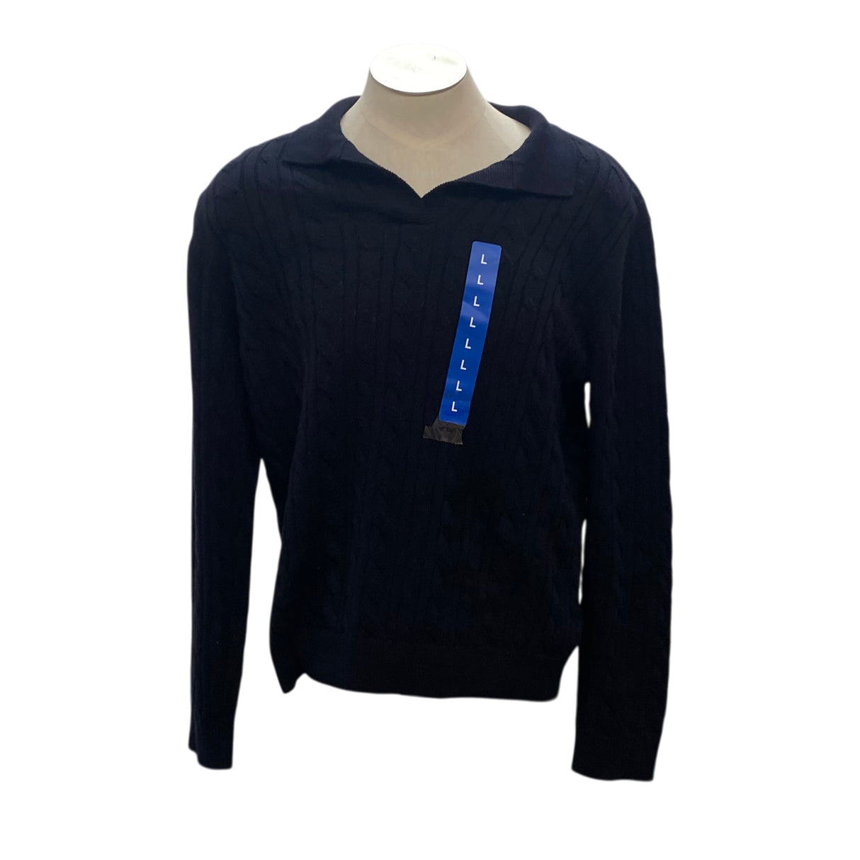 Sportscraft Men's Knit Sweater - Navy Blue - SIZE - Large