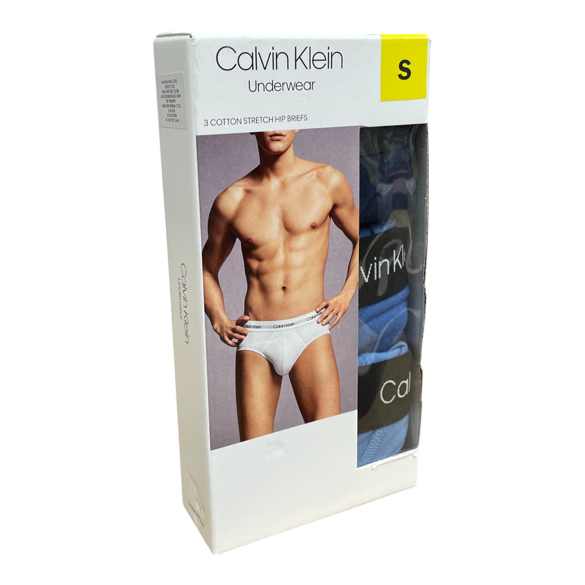 Calvin Klein 3x Mens Cotton Stretch Hip Briefs SIZE - Small