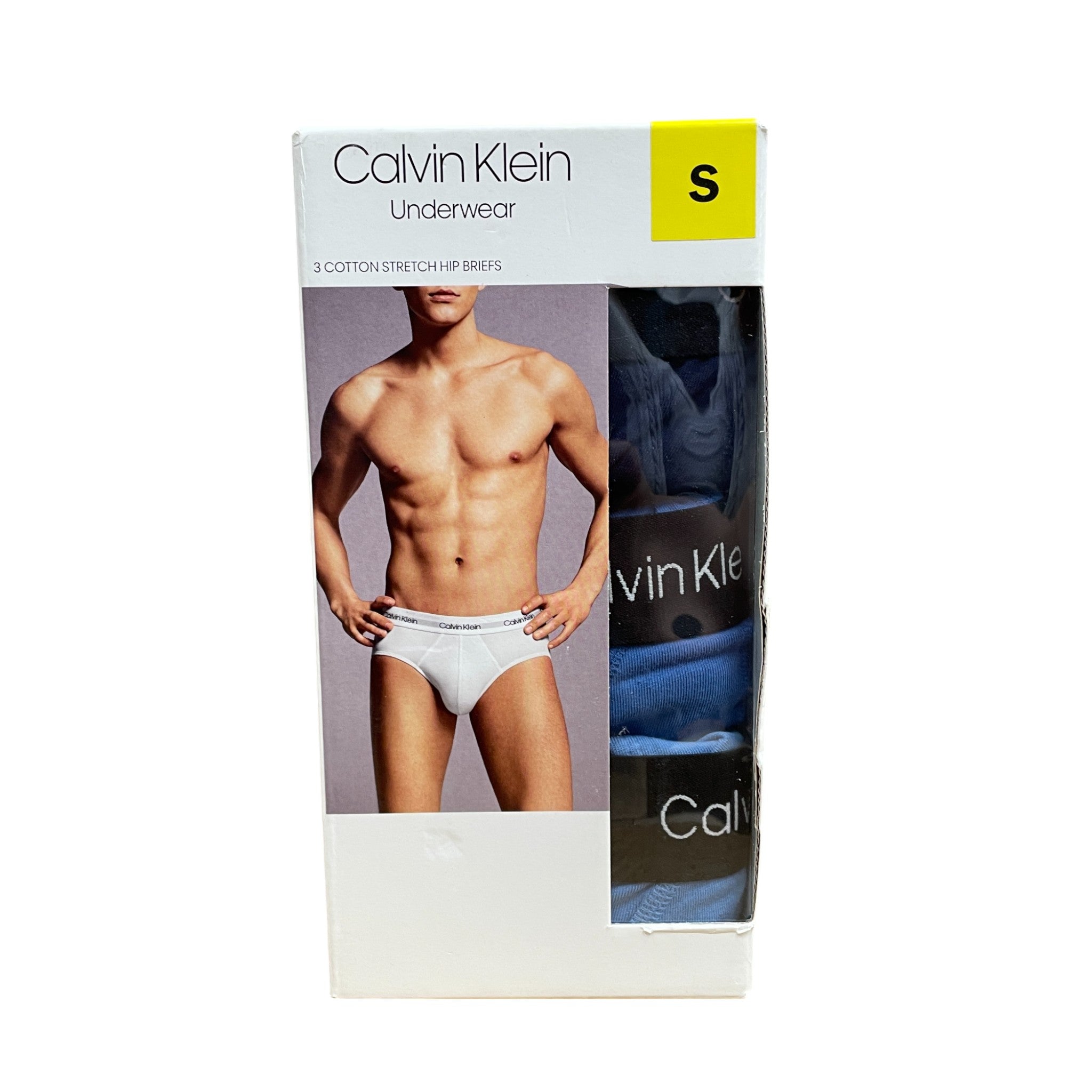 Calvin Klein 3x Mens Cotton Stretch Hip Briefs SIZE - Small