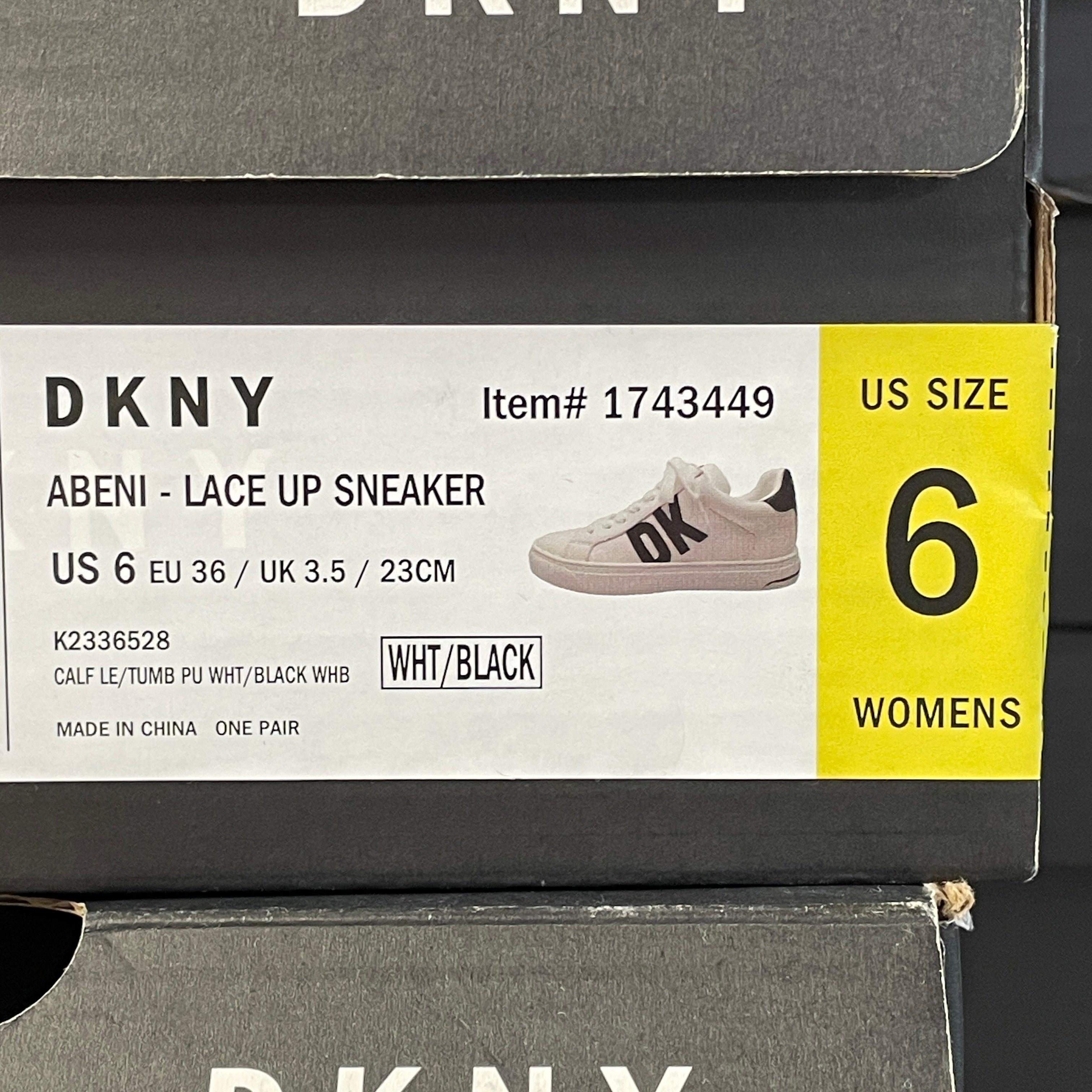 DKNY Women's Abeni Sneakers - White & Black