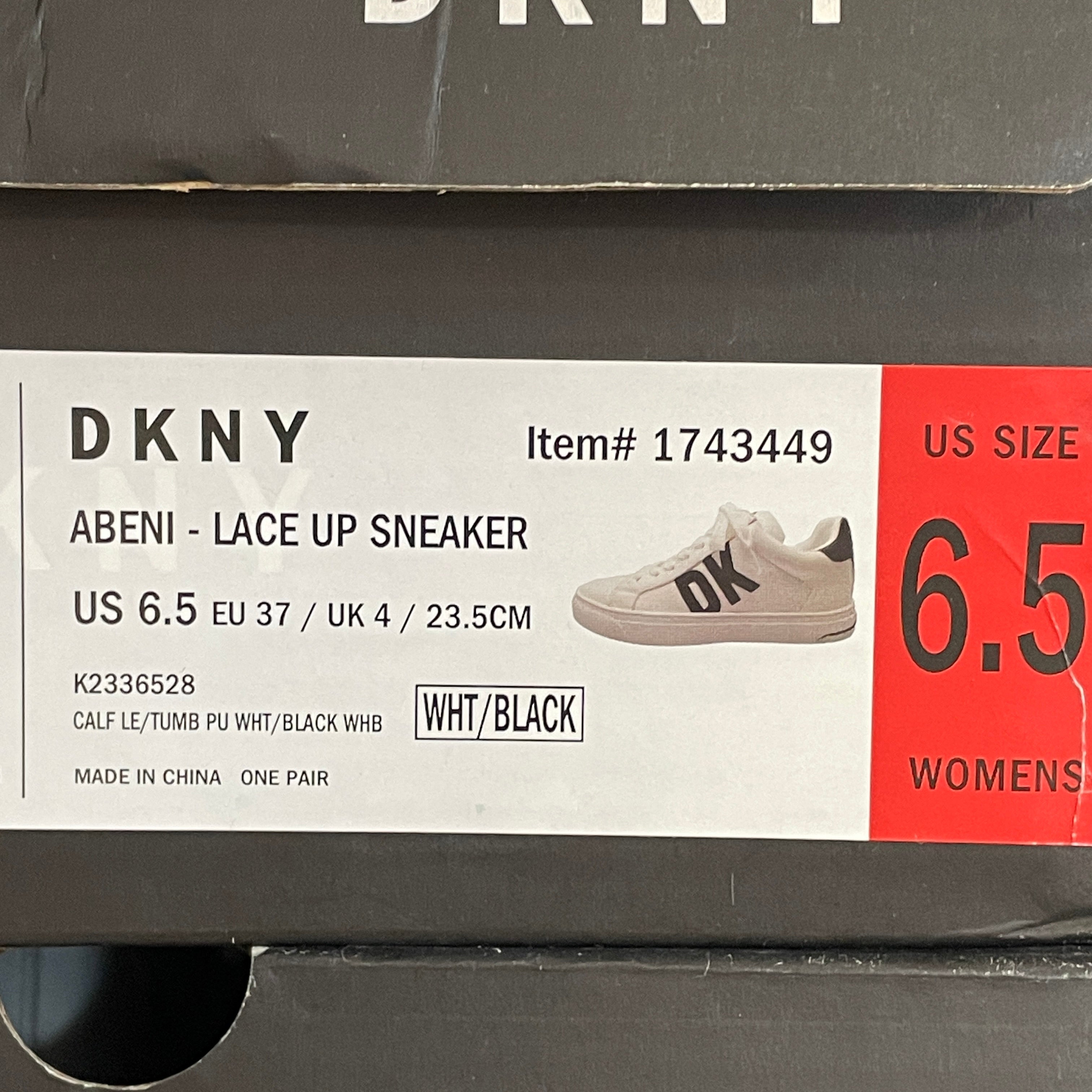 DKNY Women's Abeni Sneakers - White & Black