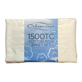 Onkaparinga Cotton Rich 1500 Thread Count Sheet King 4 Piece Set - White