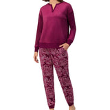 Nautica Women's 2 Piece Fleece Pyjama Set - Fuschia SIZE - Large