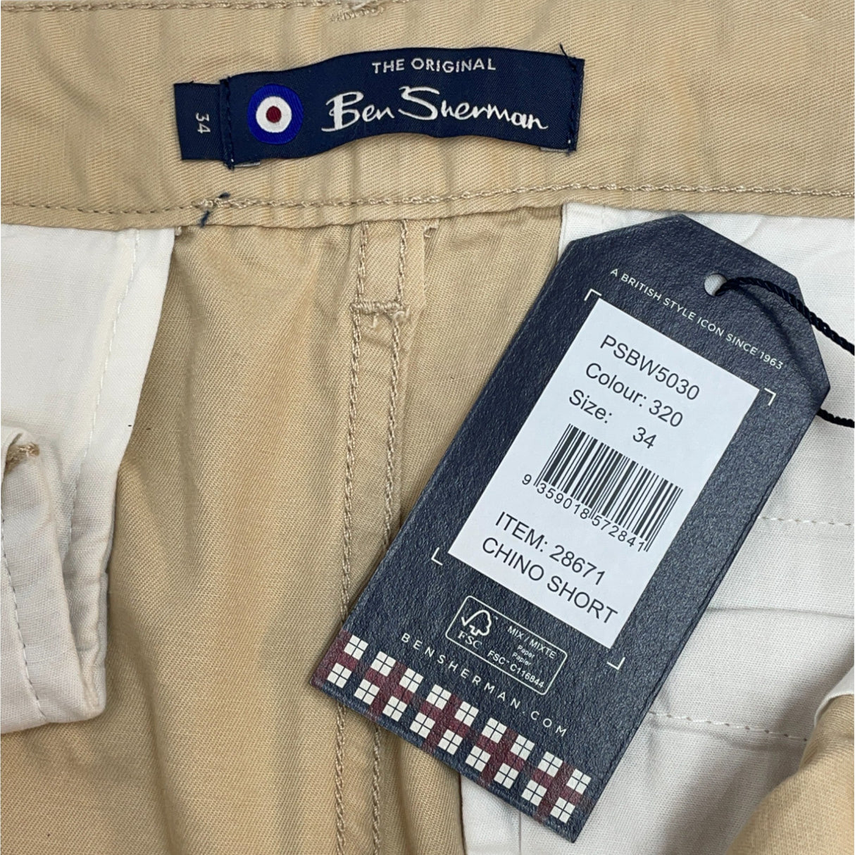 Ben Sherman Men's Chino Shorts - Sand