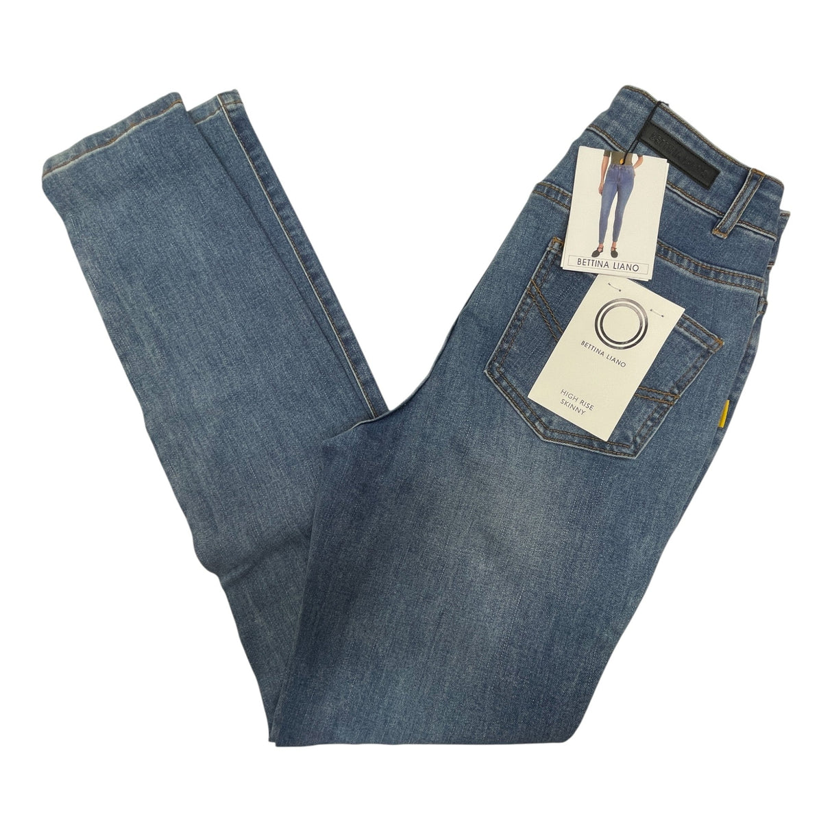 Bettina Liano Women's High Rise Skinny Jean - Light Wash SIZE - 8