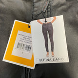 Bettina Liano Women's High Rise PU Coated Skinny Jean - Black