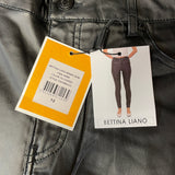 Bettina Liano Women's High Rise PU Coated Skinny Jean - Black