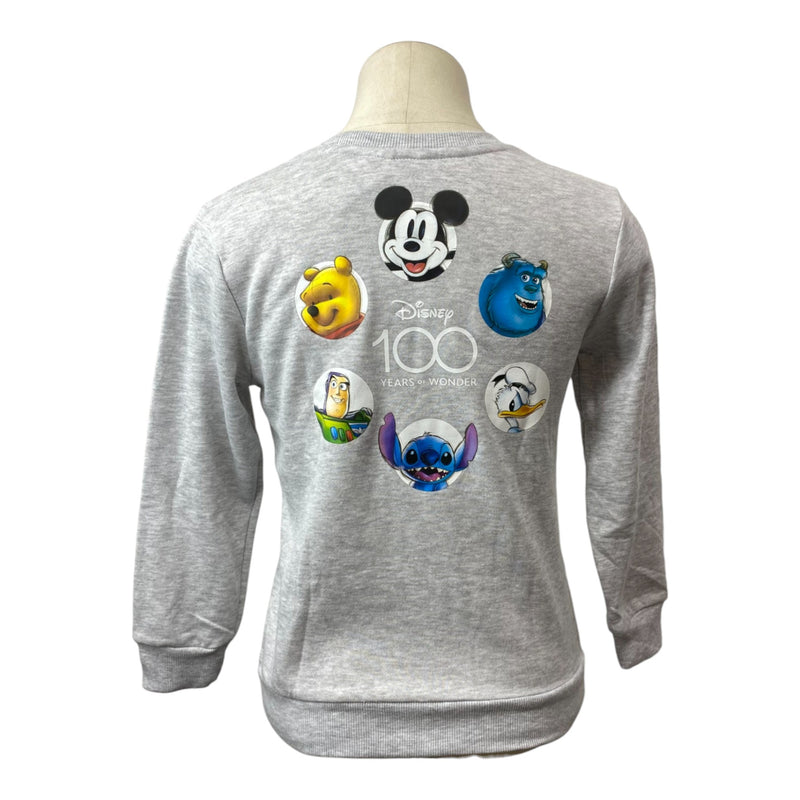 Disney 100 Years Of Wonder Mickey Mouse Girl's Crew Neck Sweater - 12