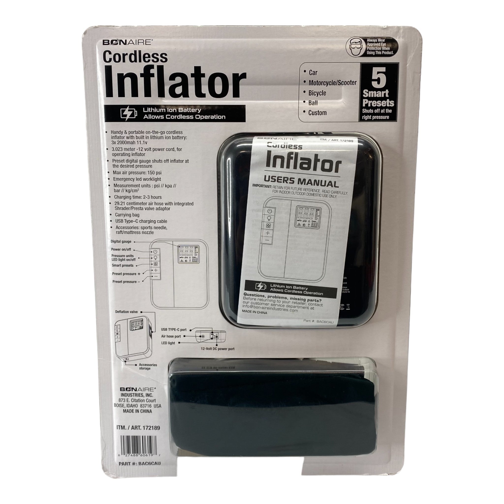 Bonaire Cordless Inflator