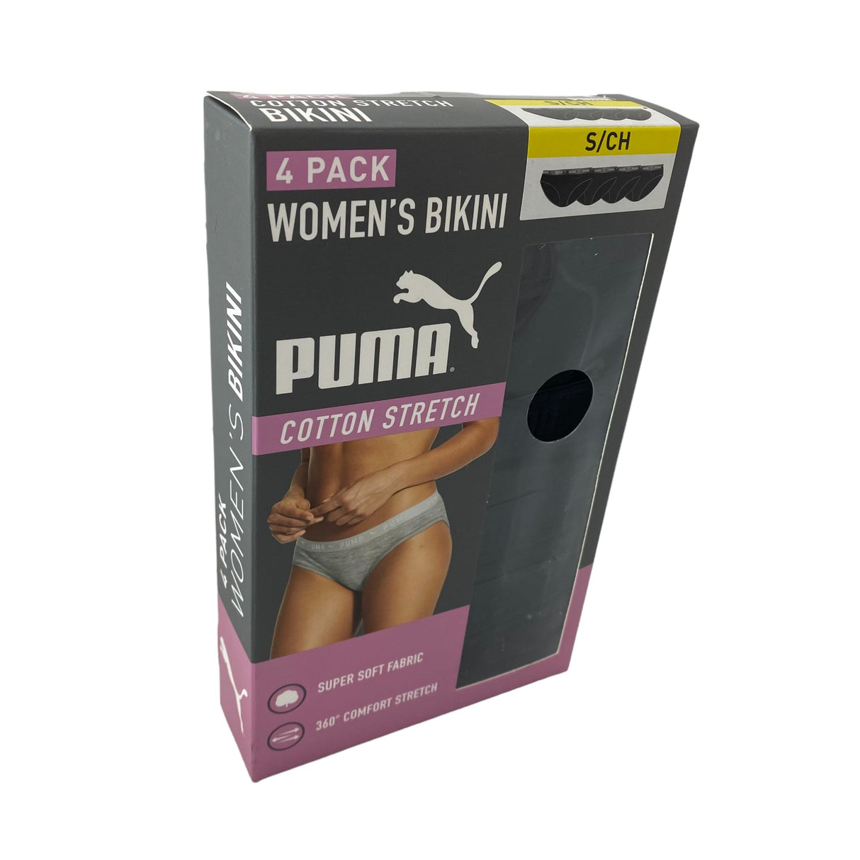 Puma 4x Women's Bikini Briefs - Black - Size Small