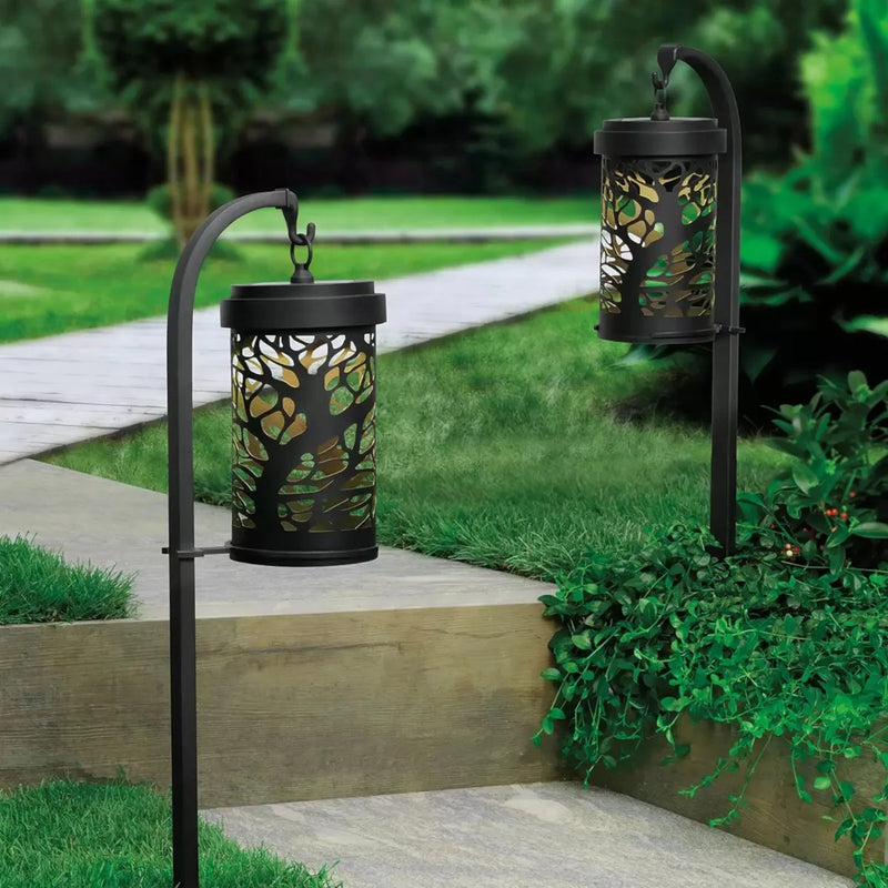 Naturally Solar Set Of 2 Shepherds Hook Landscape Lights