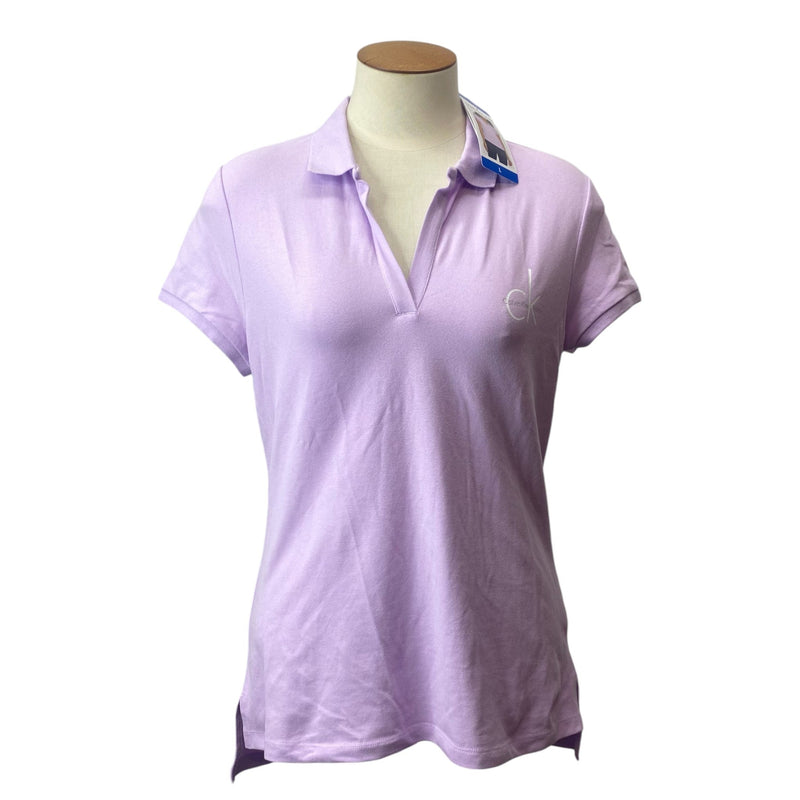 Calvin Klein Women's Classic V Neck Polo Shirt SIZE - Large