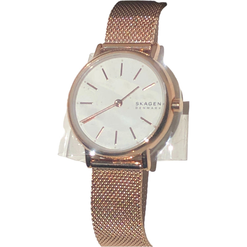 Skagen Ladie's Signatur Lille Slim Rose Gold-Tone Steel Mesh Watch