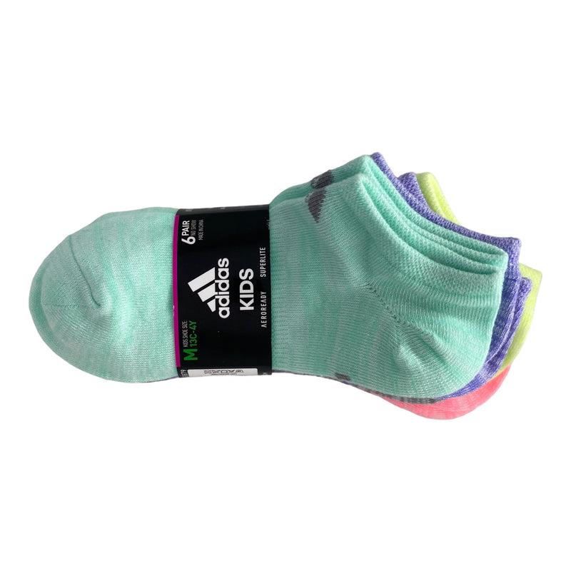 Adidas Kids 5 Pack No Show Superlite Aeroready Socks