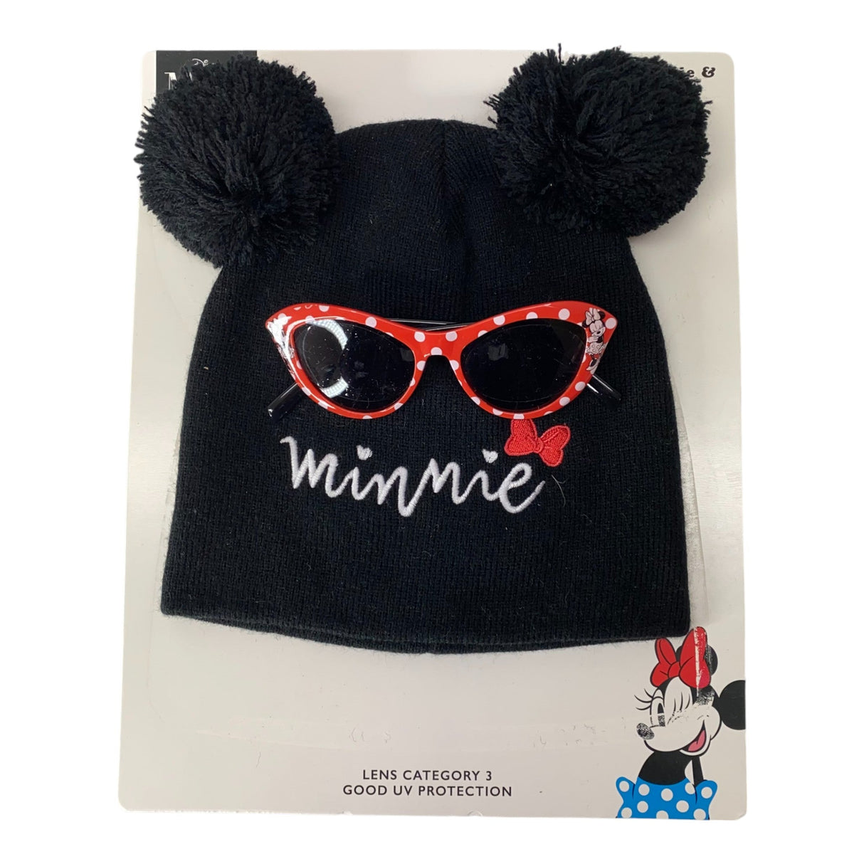 Disney Minnie Mouse Childrens Beanie And Sunglasses Set