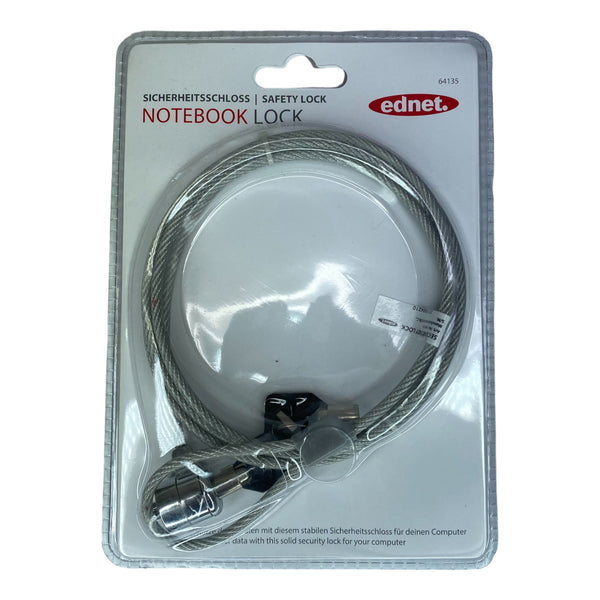 ednet Notebook Lock K-Slot with 2 Keys