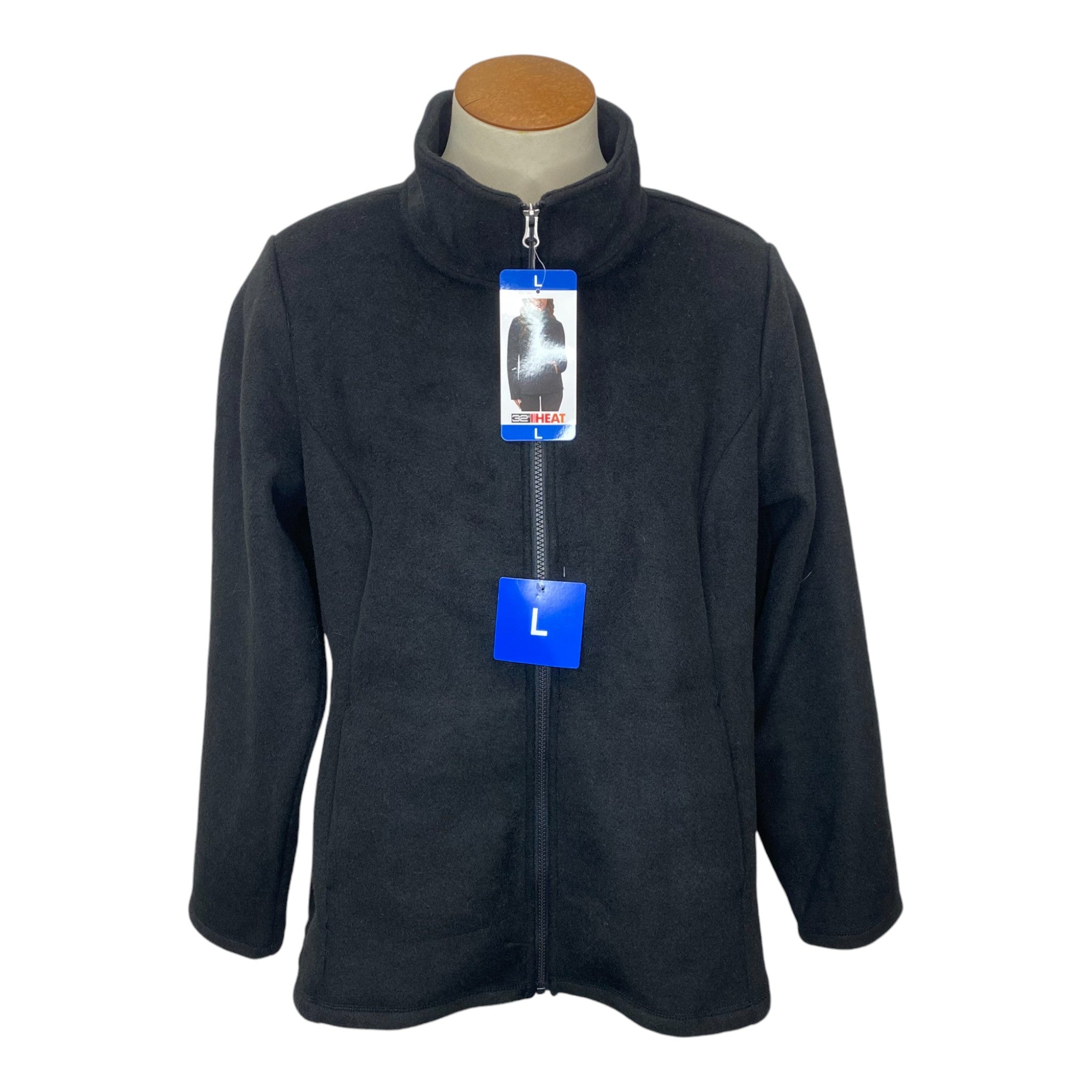 32Degrees Women's Zip Through Faux Wool Jacket SIZE - Large