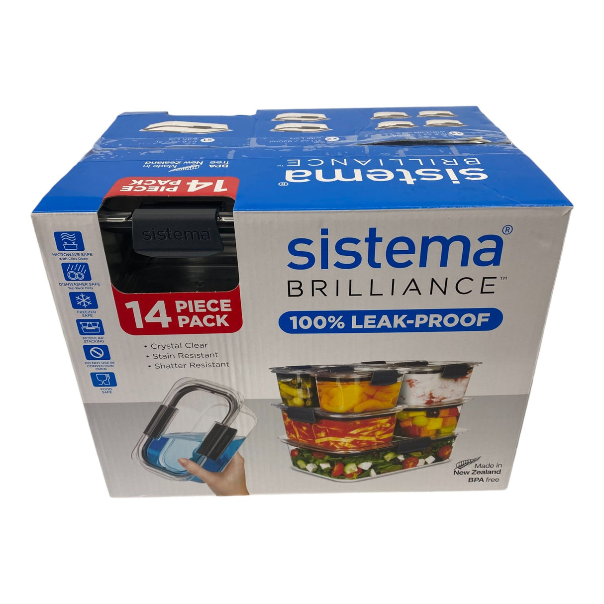 Sistema 14 Piece Set Brilliance Food Storage Container