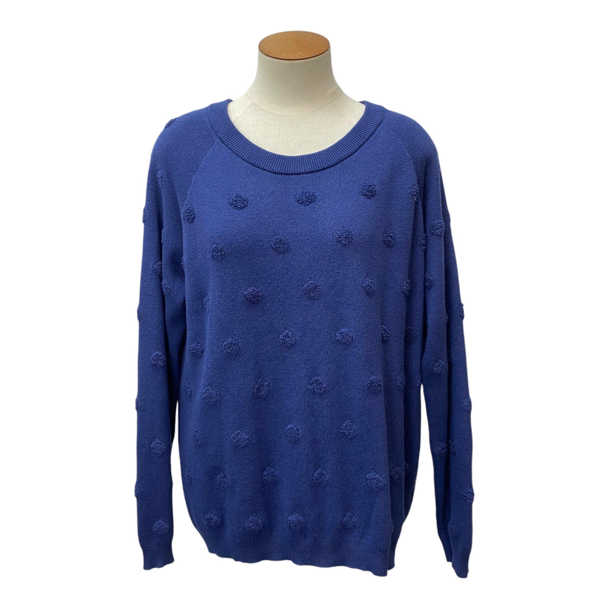 Leo & Nicole Women's Regular Fit Polka Dot Sweater - XL