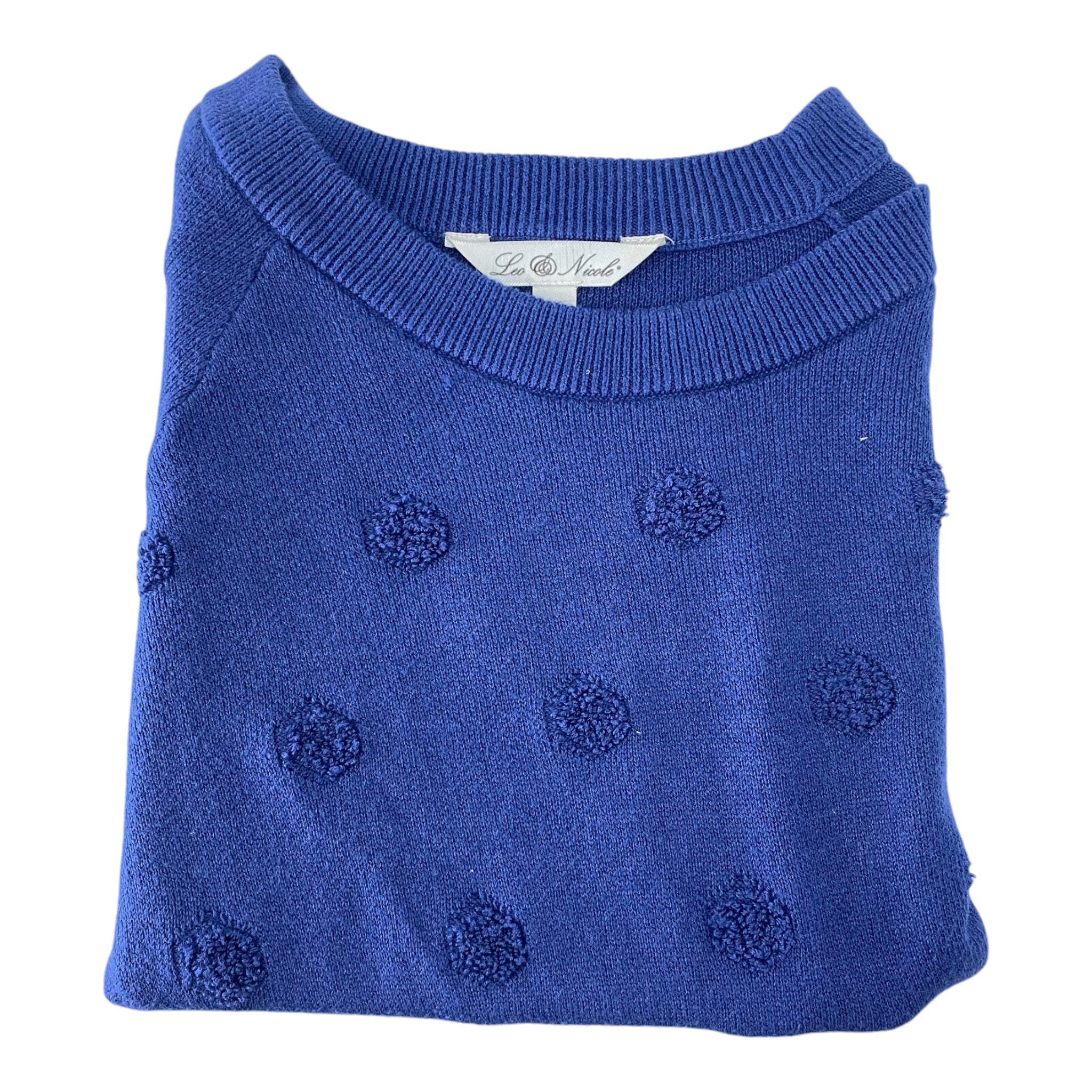 Leo & Nicole Women's Regular Fit Polka Dot Sweater - XL