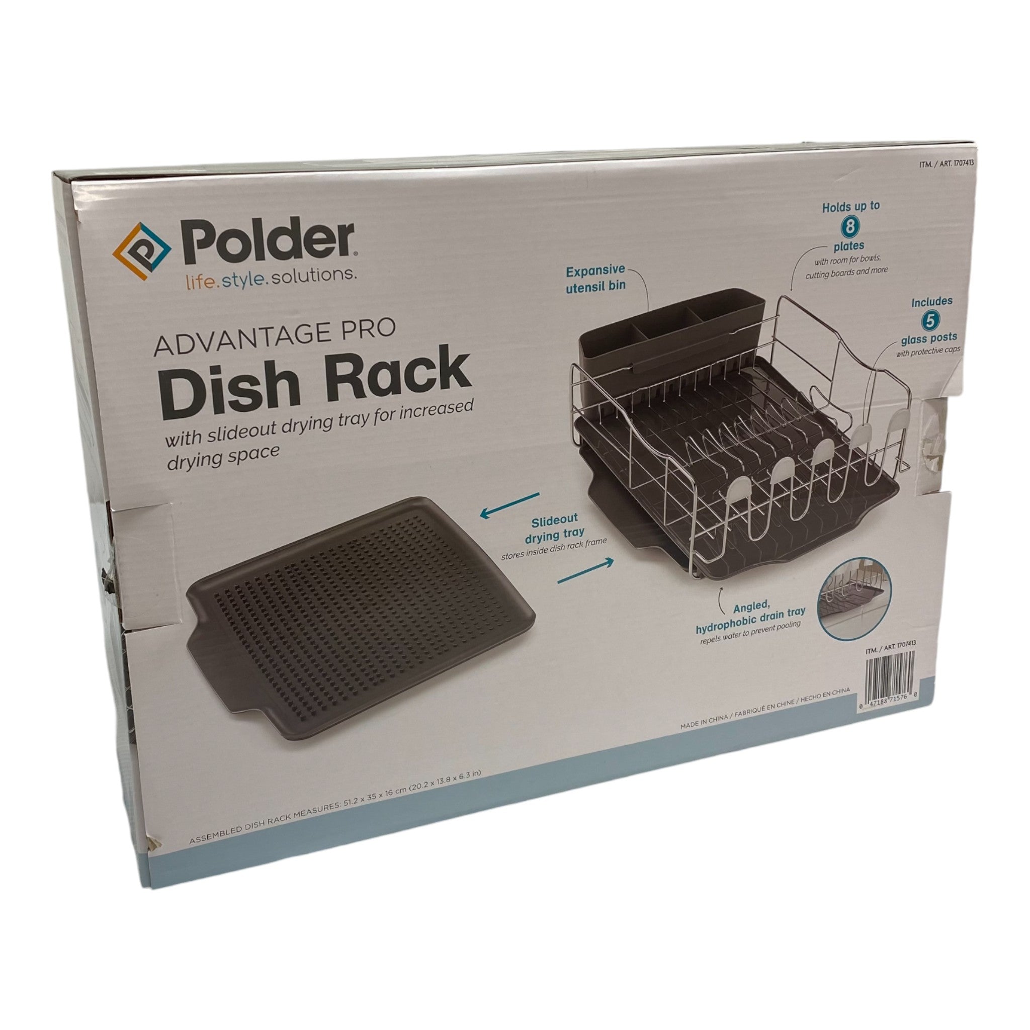 Polder Advantage PRO Stainless Steel Dish Rack, 4-piece