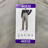 Jachs Men's Bowie Fit Mid-Rise Stretch Slim Straight Leg Pants - Size 40x32