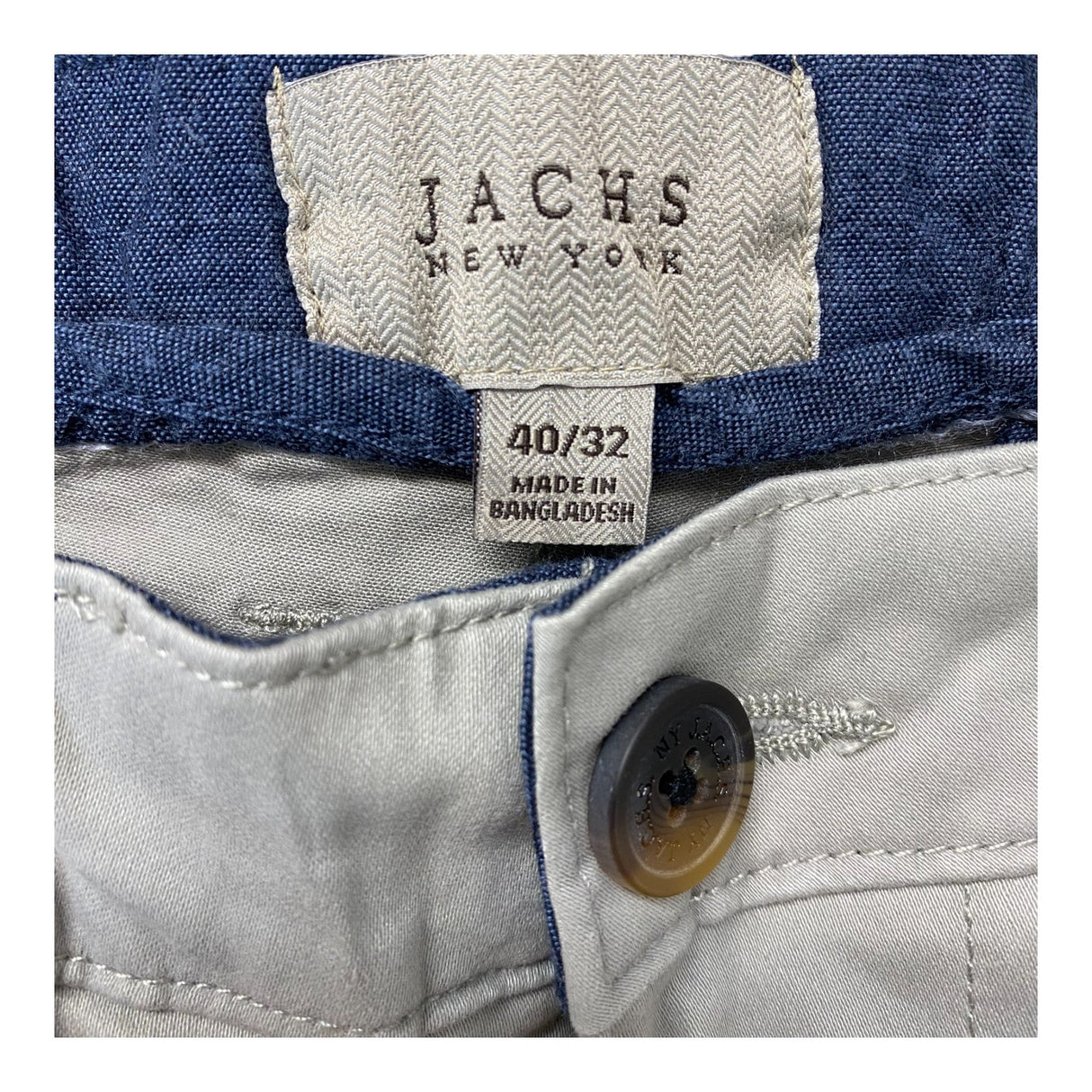 Jachs Men's Bowie Fit Mid-Rise Stretch Slim Straight Leg Pants - Size 40x32