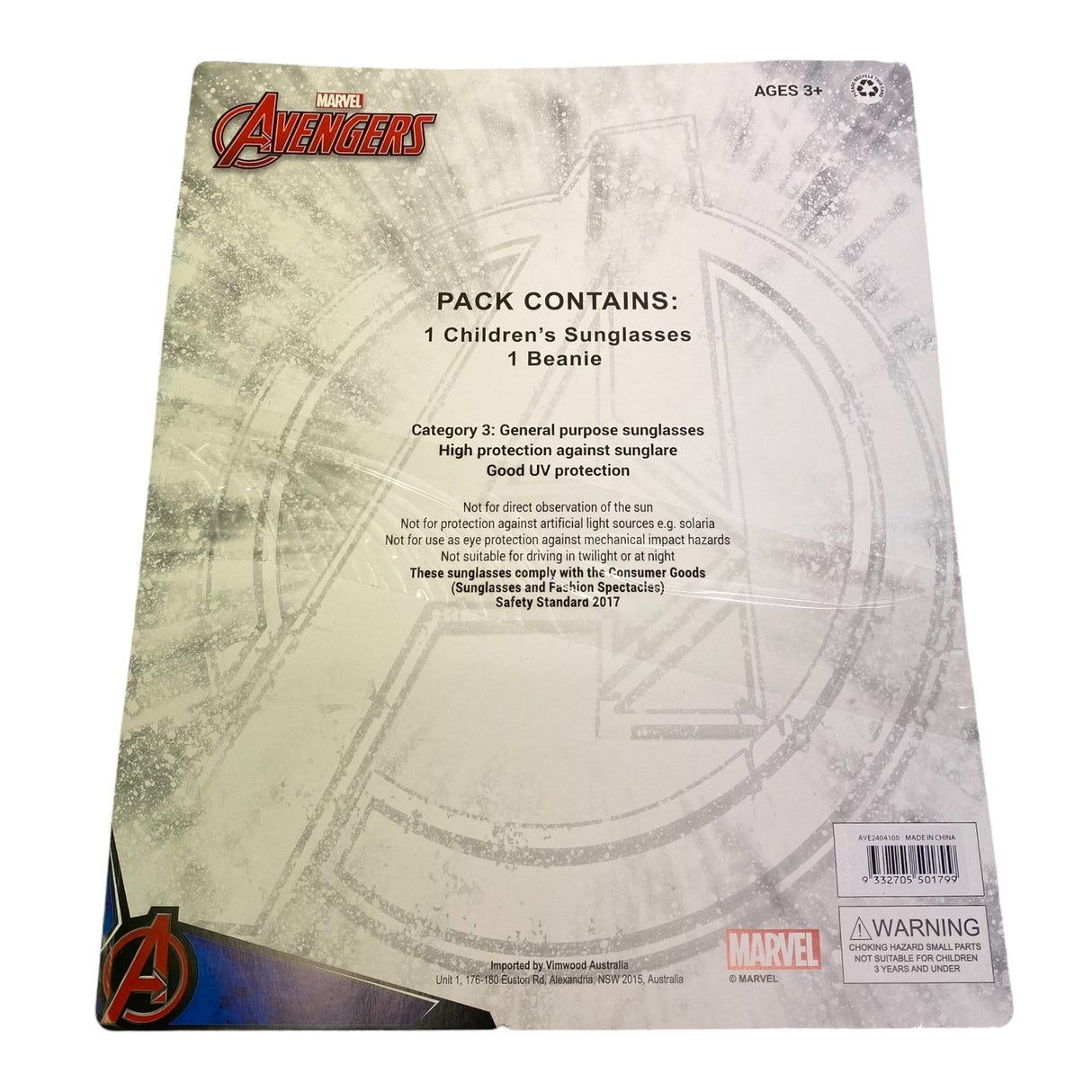 Marvel Avengers Children's Beanie & Sunglasses Set