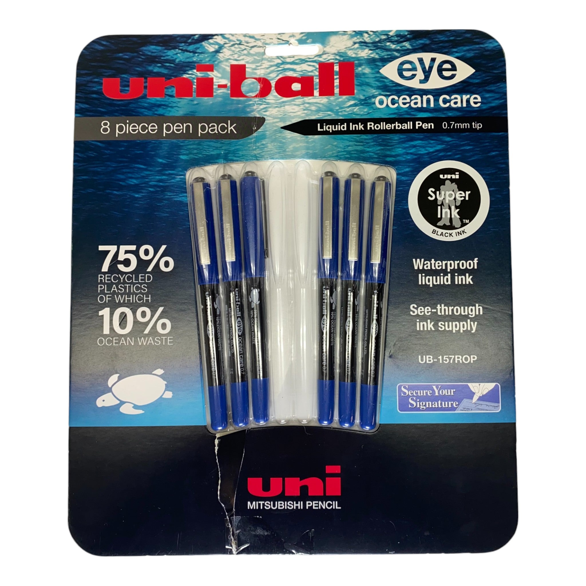 Uni-Ball 6x Liquid Ink Rollerball Pens