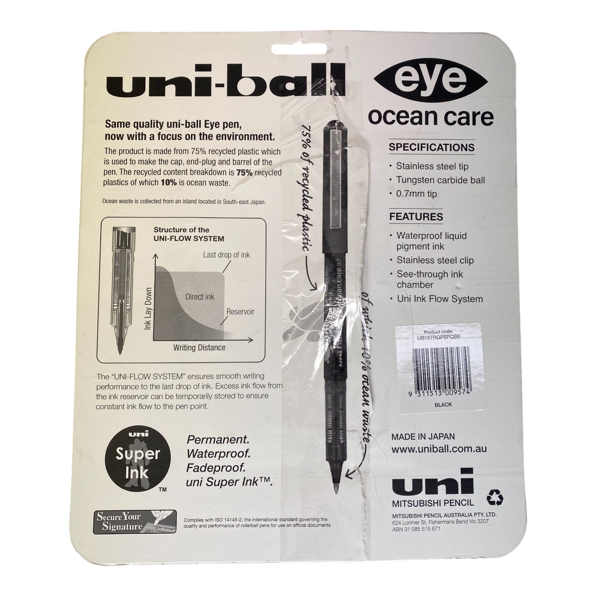 Uni-Ball 6x Liquid Ink Rollerball Pens