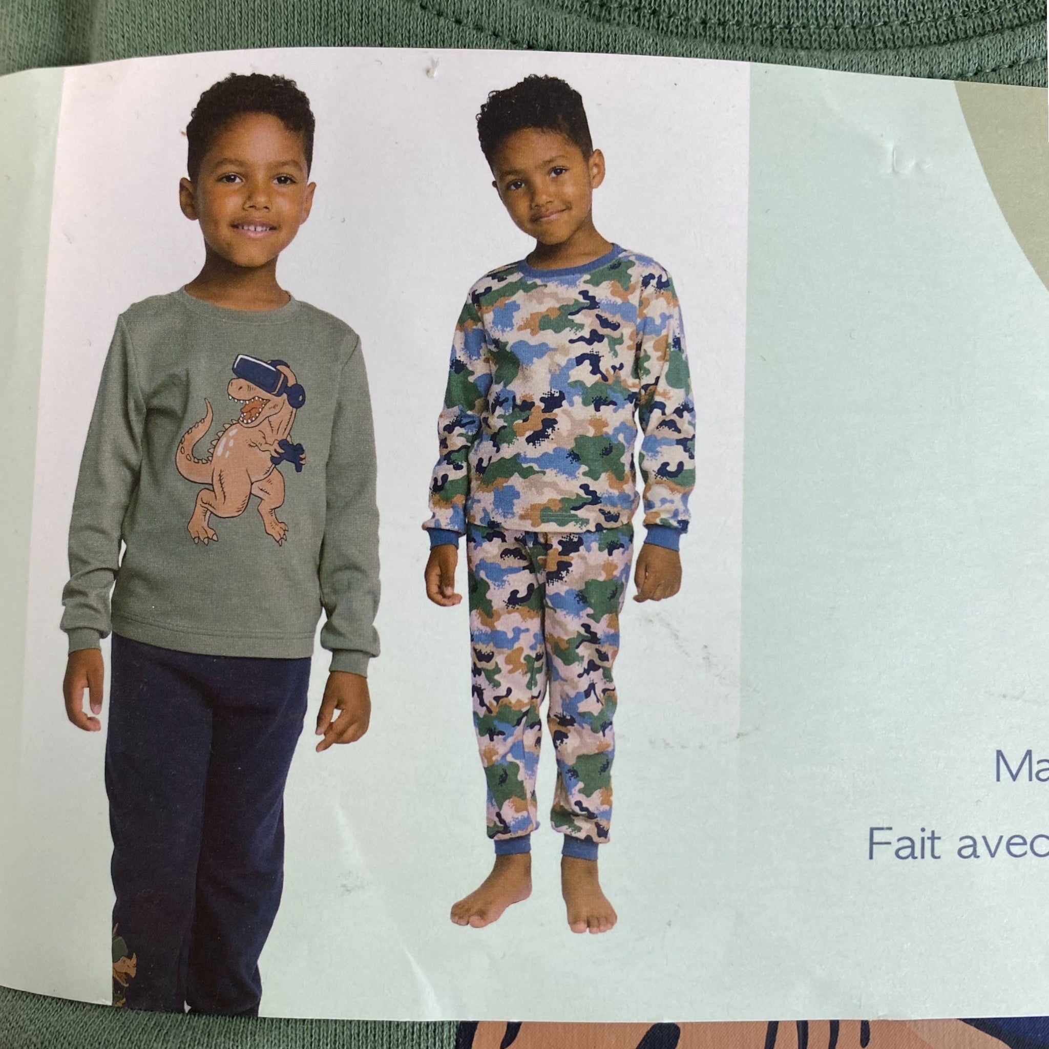 Pekkle Boys Dino 4 Piece Pyjama Set - Size S/P - 6 SIZE - 6