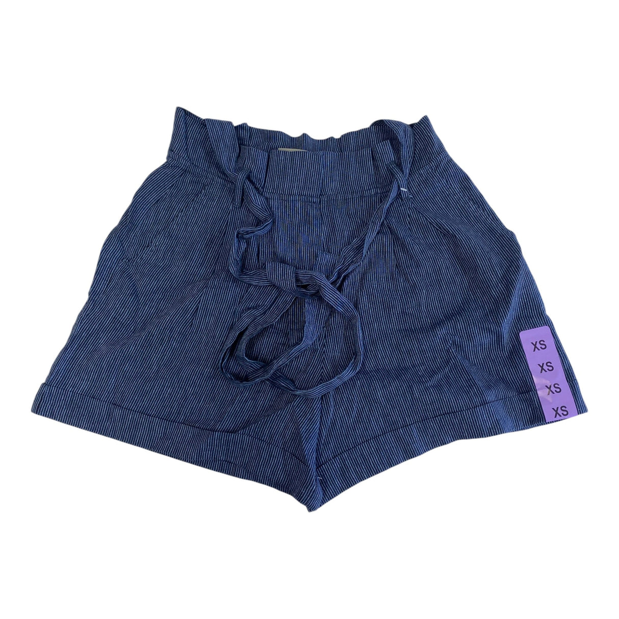 Matty M Women's Paperbag Waist Shorts - Navy Blue
