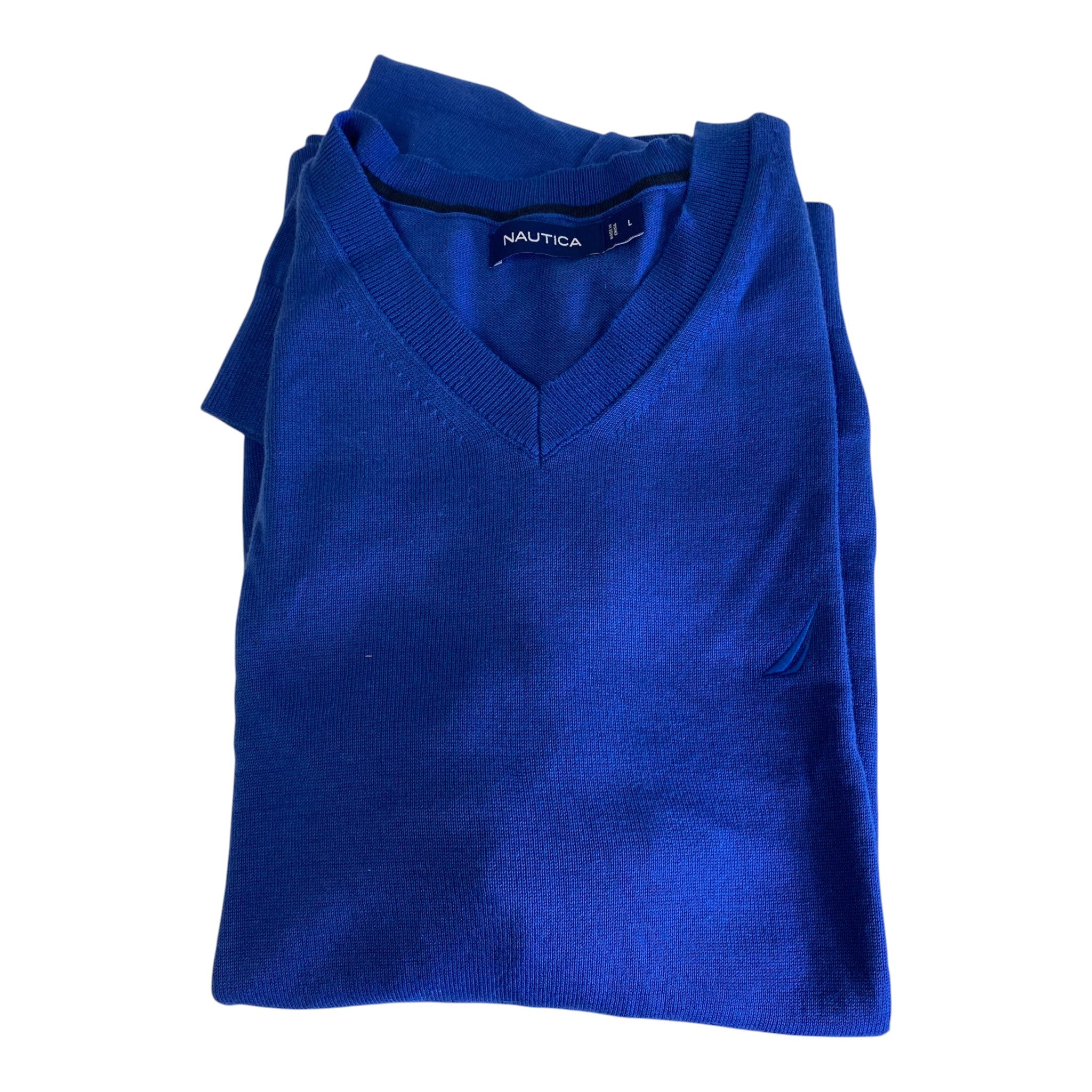 Nautica Men's Regular Fit V-Neck Sweater SIZE - Large