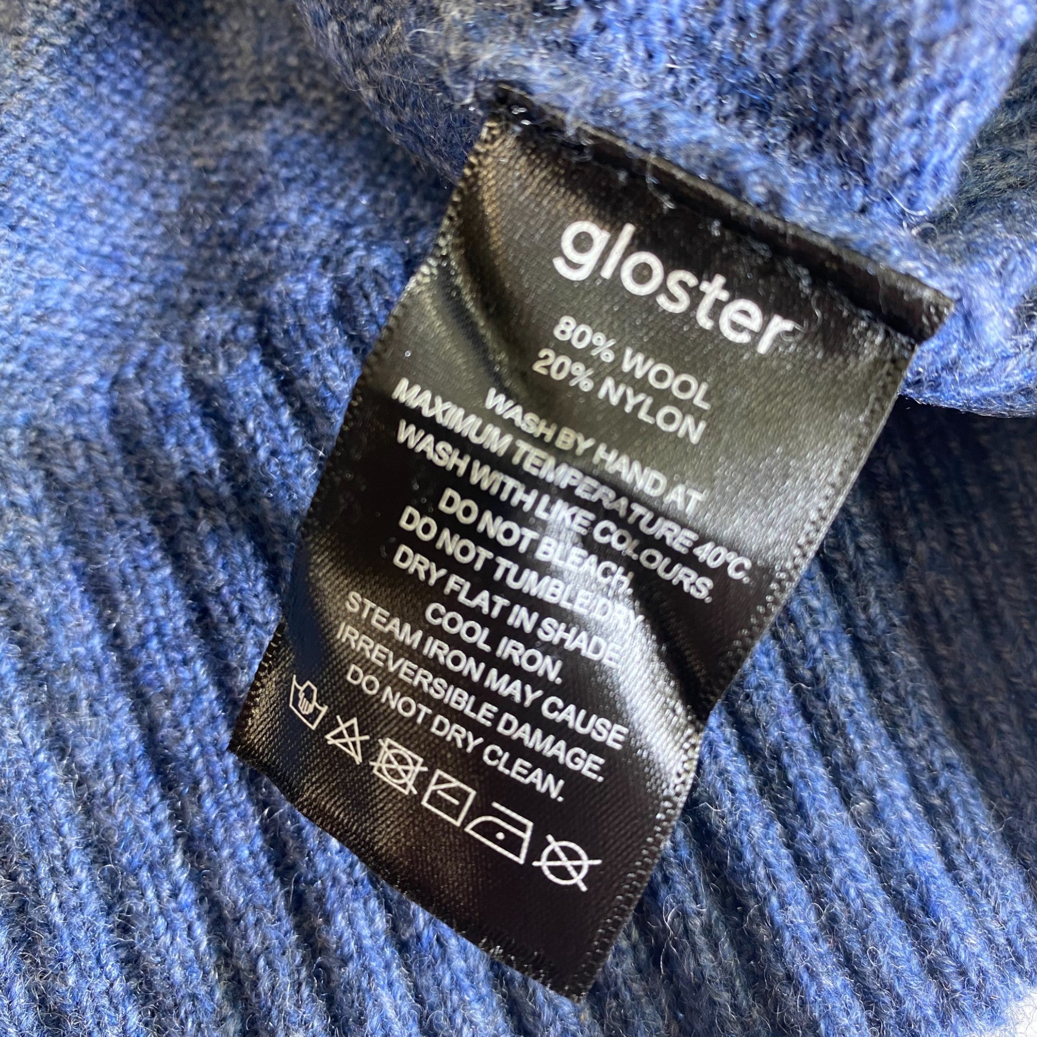 Gloster Men's 4 Button Raglan Wool Sweater SIZE - Extra Large